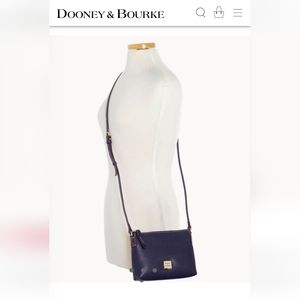 Dooney & Bourke Crossbody Pouchette in Marine Saffiano NWT